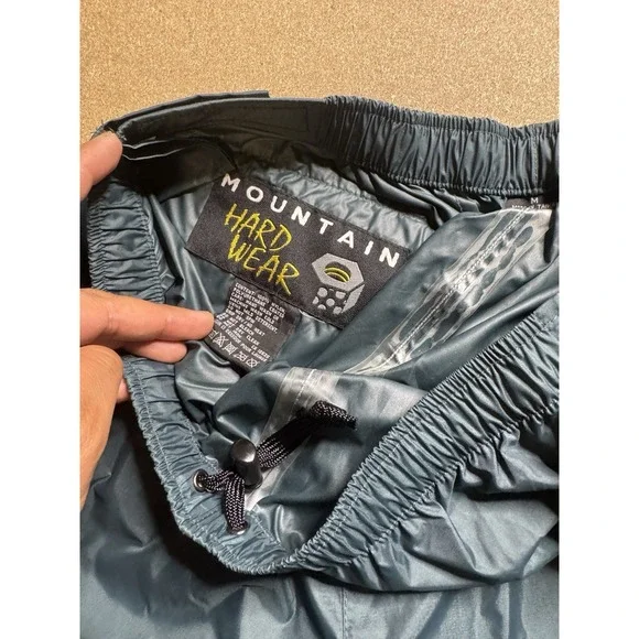 Mens‎  Mountain Hardwear nylon green rain pants hiking size M $120 - Picture 4 of 9